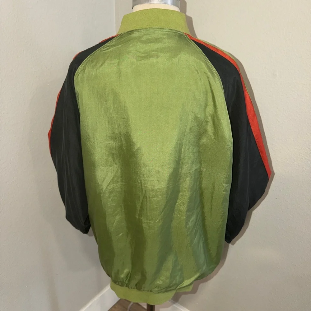 Vintage Jeffrey Banks Silk Bomber Jacket. Medium - Picture 5 of 6